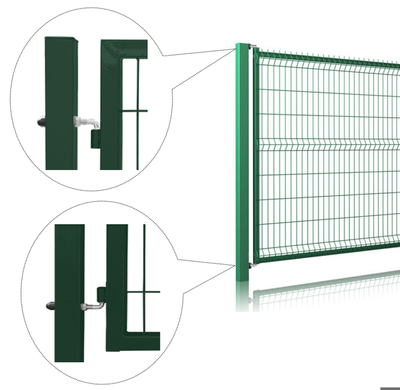 Ворота распашные Заграда из сварной 3Д сетки зеленый 6005