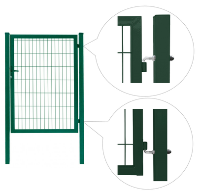 Калитка Заграда Спорт из 2D сварной сетки зеленый 6005